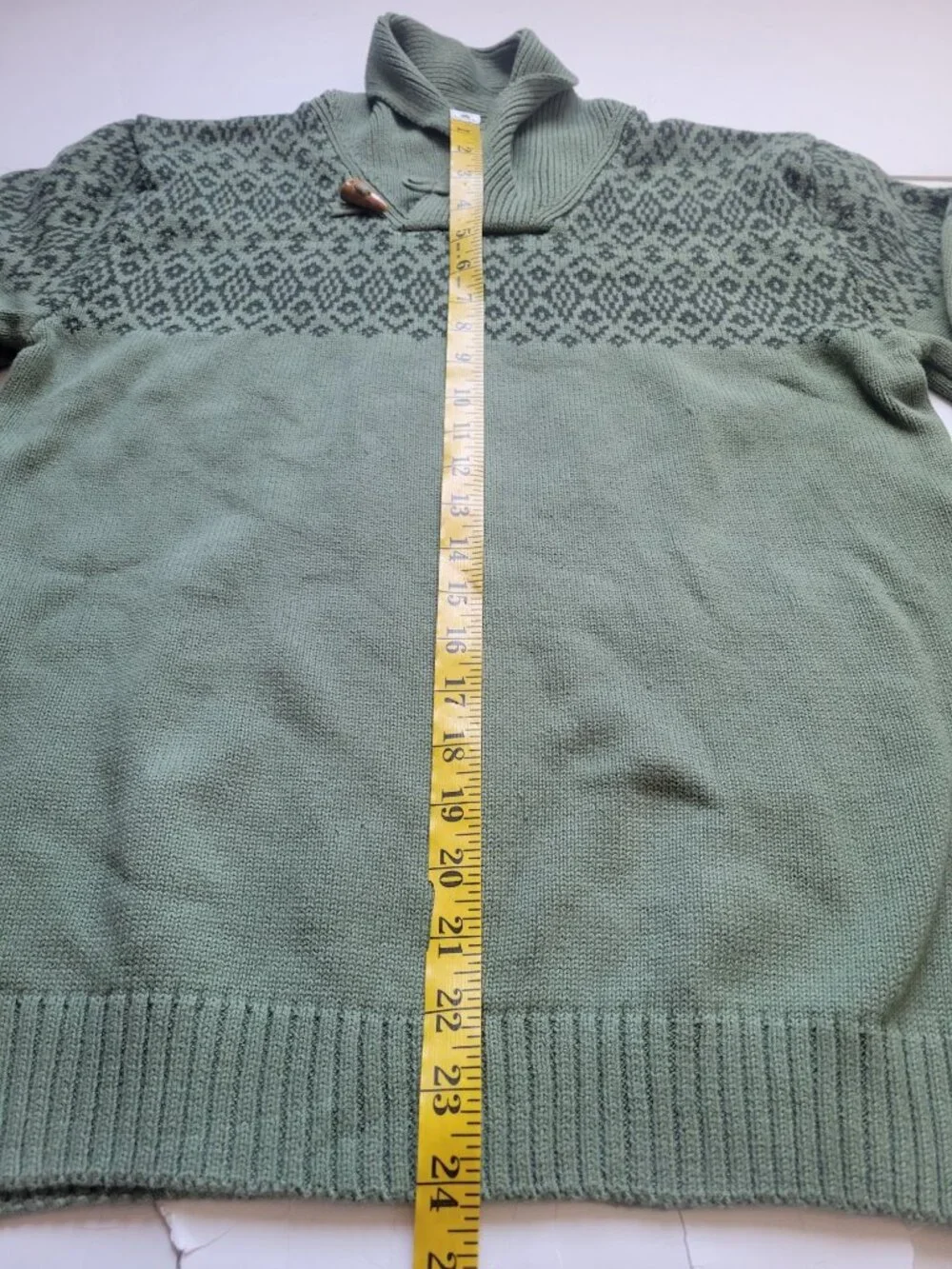 NWT Gioberti boys' 100% cotton pullover knitted sweater shawl collar Fair Isle